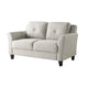 Light gray sofa on a white background