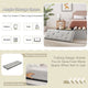 Storage bed with text highlighting storage space and folding design in a bedroom setting.