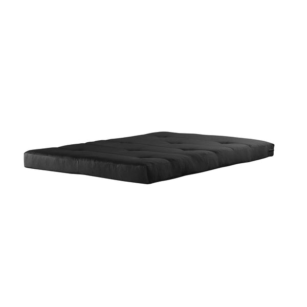 Full Size 6-inch High-Density Polyester Medium-Firm Black Futon Mattress