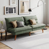 Full Size Sleeper Futon Sofa Green & Gray Corduroy Fabric 6-Inch Foam Fill