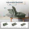 Full Size Sleeper Futon Sofa Green & Gray Corduroy Fabric 6-Inch Foam Fill