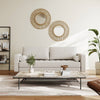 Modern Faux Leather Loveseat Sofa with Pillows & Solid Hardwood Legs – Beige, Ivory, Orange, Grey, Black