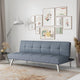 Twin Convertible Futon Sofa Bed Polyester Blend 7-inch (Gray, Light Gray, Black, Blue)