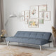 Twin Convertible Futon Sofa Bed Polyester Blend 7-inch (Gray, Light Gray, Black, Blue)