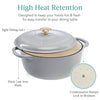 6-Quart Enamel Cast Iron Round Dutch Ovens – Oven & Stovetop Safe – Even-Heat Dutch Oven