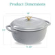 6-Quart Enamel Cast Iron Round Dutch Ovens – Oven & Stovetop Safe – Even-Heat Dutch Oven