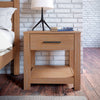 Fast Furnishings Farmhouse Traditional Rustic Solid Wood 1-Drawer End Table Nightstand 22.5"H x 22.25"W x 17"D