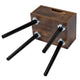 Set of 2 Mid-Century Modern Farmhouse Wood Nightstands with Storage Drawer and Tapered Legs - Walnut Finish