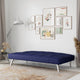 Twin Convertible Futon Sofa Bed Polyester Blend 7-inch (Gray, Light Gray, Black, Blue)