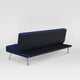 Twin Convertible Futon Sofa Bed Polyester Blend 7-inch (Gray, Light Gray, Black, Blue)