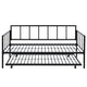 Twin Heavy Duty Metal Daybed with Roll-Out Trundle – Steel Frame, Space-Saving Guest Bed
