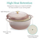 6-Quart Enamel Cast Iron Round Dutch Ovens – Oven & Stovetop Safe – Even-Heat Dutch Oven