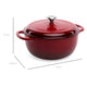 6-Quart Enamel Cast Iron Round Dutch Ovens – Oven & Stovetop Safe – Even-Heat Dutch Oven