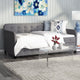 Twin Upholstered Daybed with Trundle Polyester Linen Tufted Design, Gray