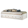 Twin Storage Daybed Platform Bed Wood Frame with Built-In Storage, White