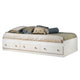 Twin Storage Daybed Platform Bed Wood Frame with Built-In Storage, White