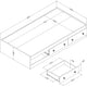 Twin Storage Daybed Platform Bed Wood Frame with Built-In Storage, White