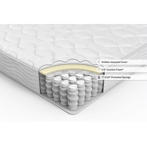 Pocketed Innerspring Foam Hybrid Mattress 8-Inch Medium Firm Breathable Twin