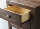 Farmhouse Solid Wood Nightstand Black and Walnut 2-Drawer 24"H x 24"W x 16"D