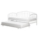 Twin Modern Industrial Daybed Metal Frame with Clean Lines, White