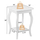 Modern Nightstand End Table Storage in White Wood Finish Set of 2 24"H x 16"W x 16"D