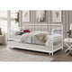 Twin Traditional Daybed Iron Frame with Rounded Design and Roll Out Trundle