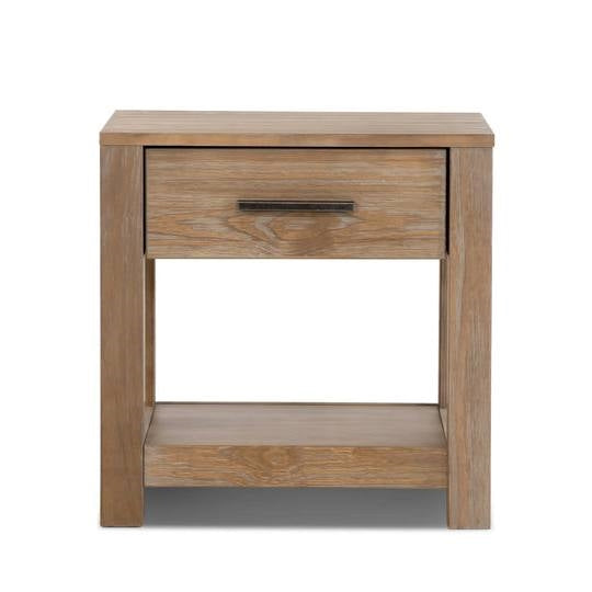 Fast Furnishings Farmhouse Traditional Rustic Solid Wood 1-Drawer End Table Nightstand 22.5"H x 22.25"W x 17"D