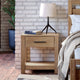 Fast Furnishings Farmhouse Traditional Rustic Solid Wood 1-Drawer End Table Nightstand 22.5"H x 22.25"W x 17"D