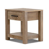 Fast Furnishings Farmhouse Traditional Rustic Solid Wood 1-Drawer End Table Nightstand 22.5"H x 22.25"W x 17"D