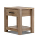 Fast Furnishings Farmhouse Traditional Rustic Solid Wood 1-Drawer End Table Nightstand 22.5"H x 22.25"W x 17"D