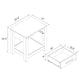 Fast Furnishings Farmhouse Traditional Rustic Solid Wood 1-Drawer End Table Nightstand 22.5"H x 22.25"W x 17"D