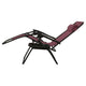 Maroon lounge chair with black frame on a white background