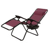 Maroon lounge chair with black frame on a white background