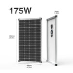 ACOPOWER 175W Rigid Monocrystalline Solar Panel 23% High-Efficiency 12V Off-Grid Battery Charger