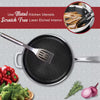 Brentwood 11in  Non-Stick Stainless Steel Frying Pan Induction-ready base Glass Lid