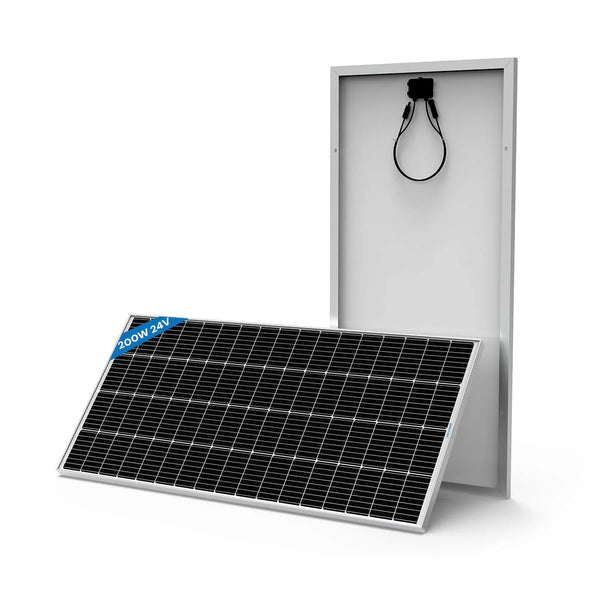 ACOPOWER 200W Rigid Monocrystalline Solar Panel 24V High-Efficiency 9BB Cell Off-Grid Module (1-Pack, 2-Pack)