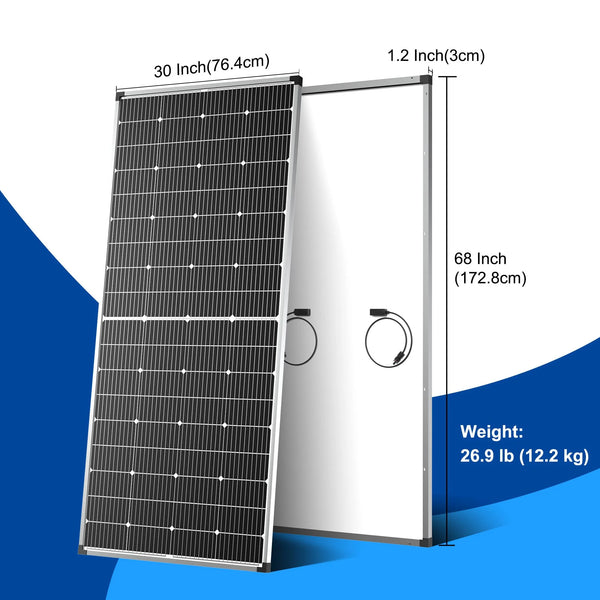 ACOPOWER HY250-12M 250W 20.1% Efficiency High-Performance Monocrystalline Solar Panel for Off-Grid 12V Systems